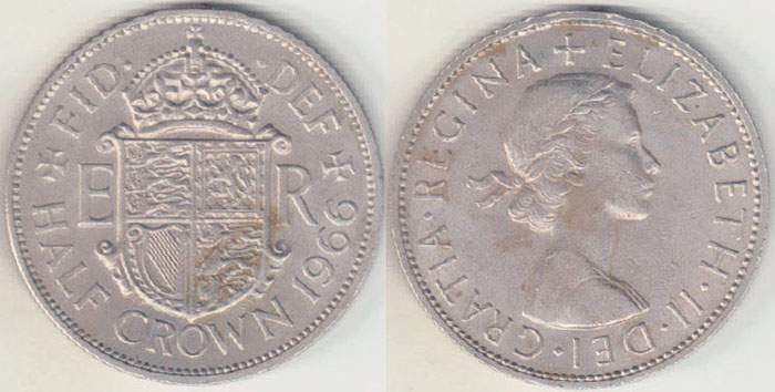 1966 Great Britain Half Crown A008614